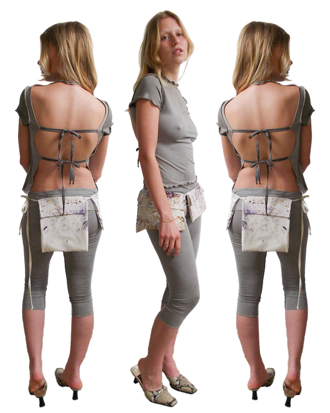 PARIS open back top grey