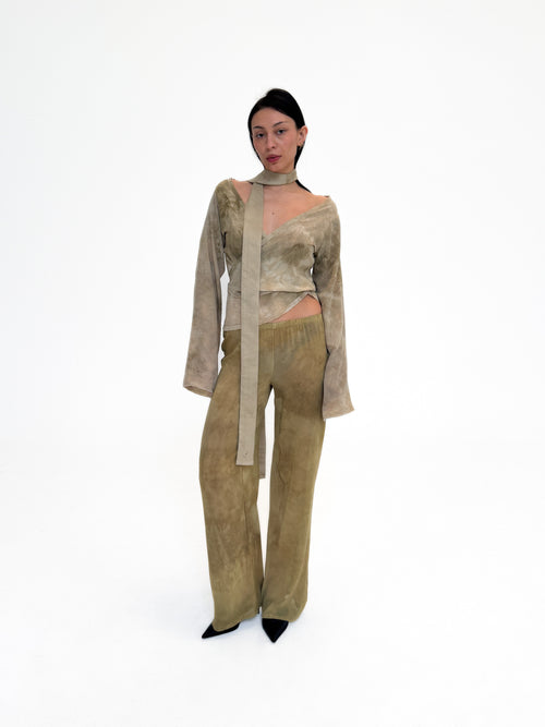 MARY wrap top - green