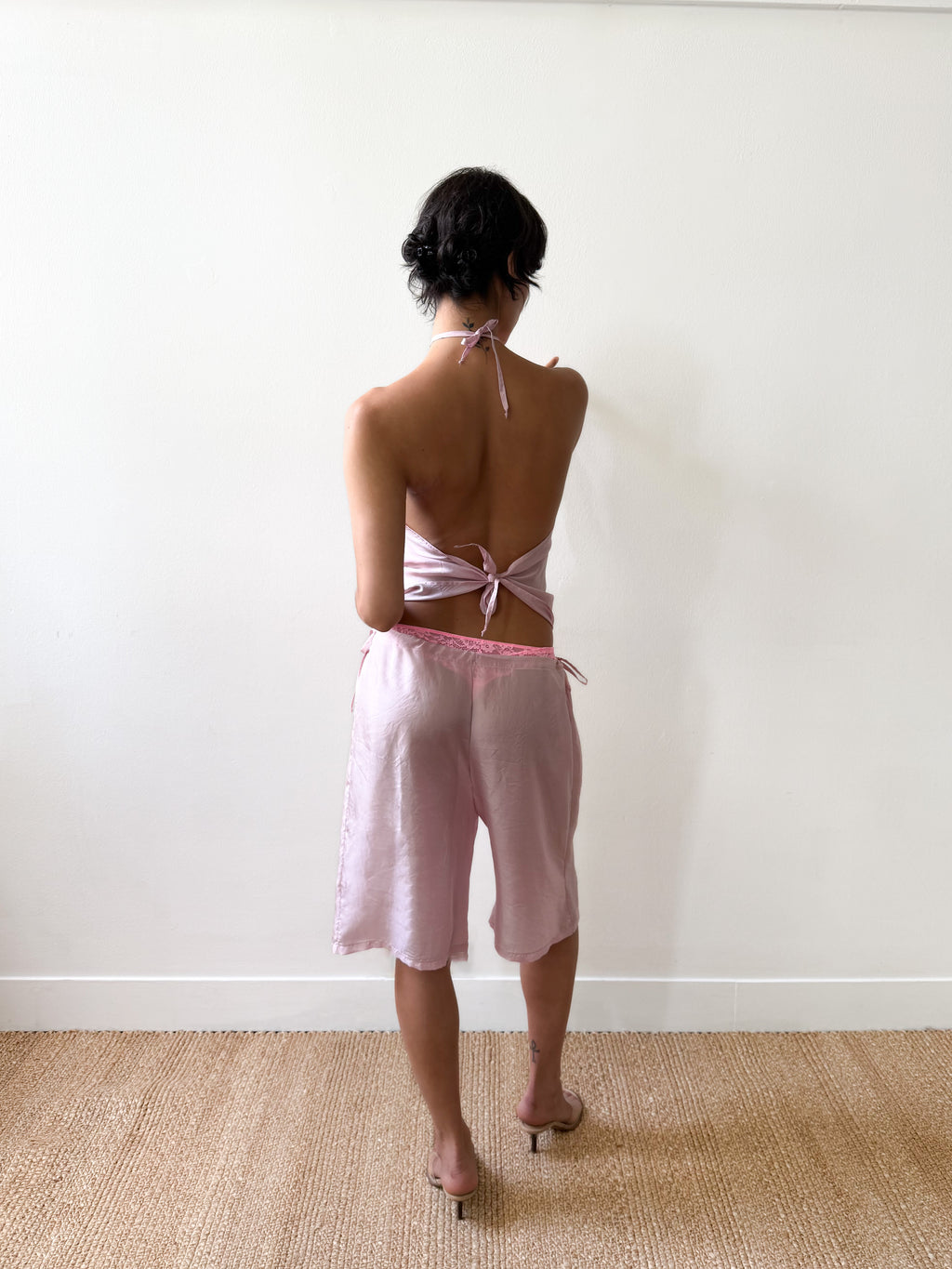 ROSA SHORT SILK PINK