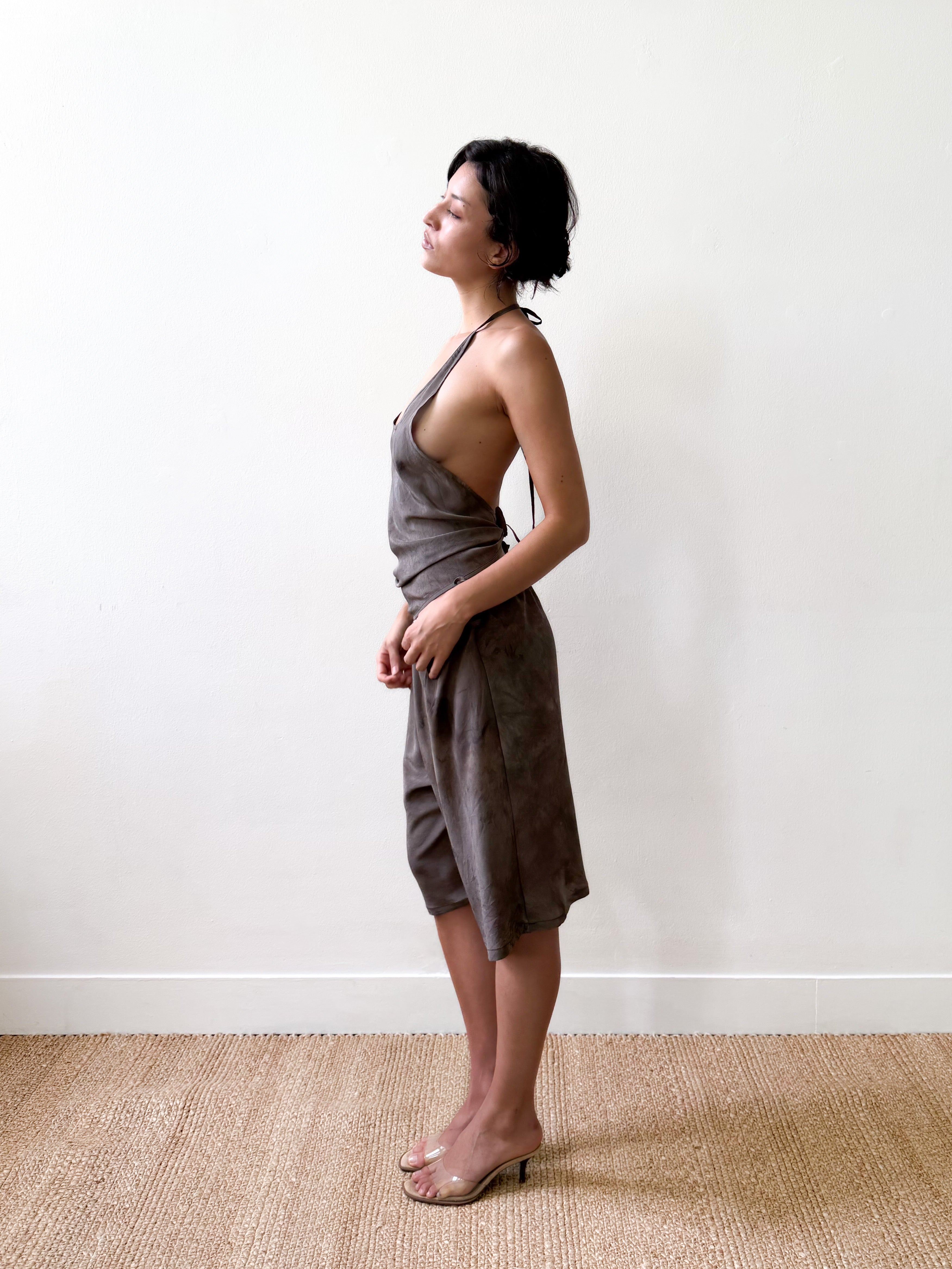 LINA TOP SILK GREY