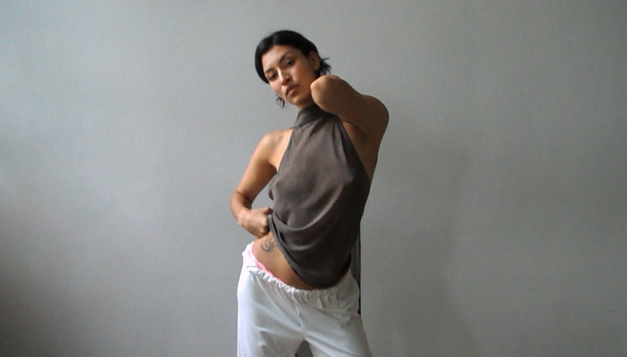 TEDDY TOP SILK GREY