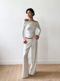 LOLA PANTS BAMBOO PINK WHITE