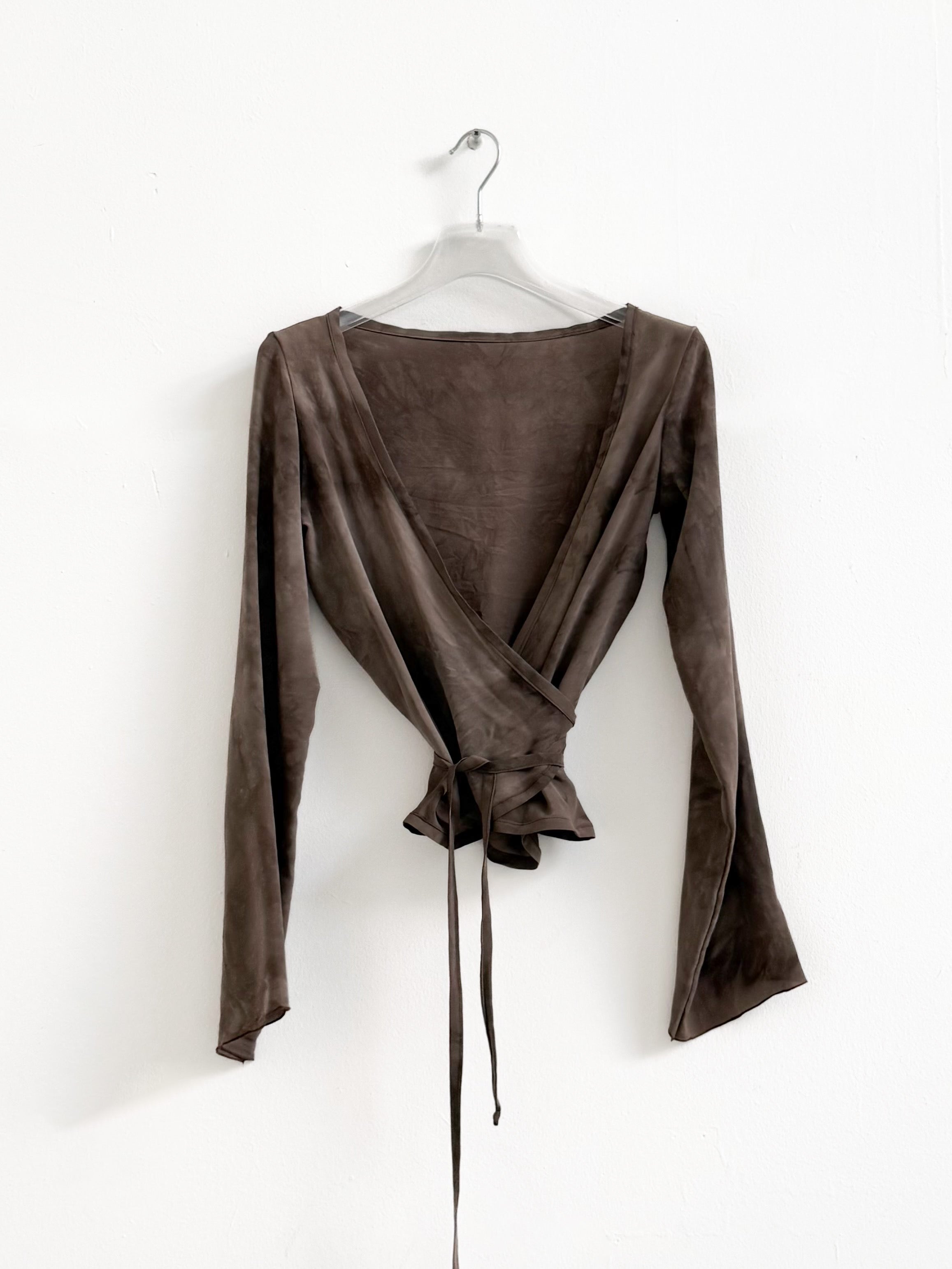 MARY wrap top - brown
