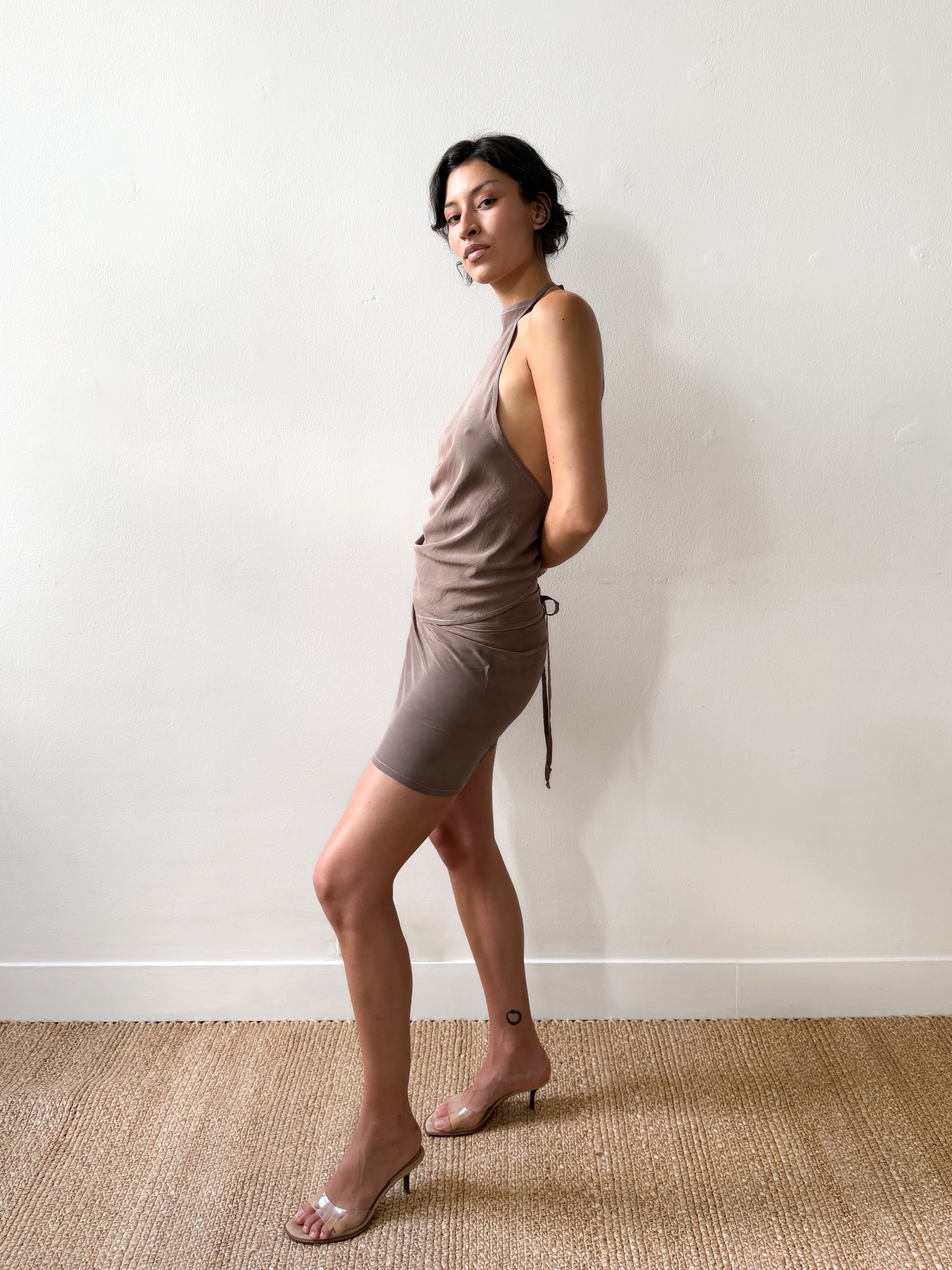 TEDDY TOP SILK SOFT GREY