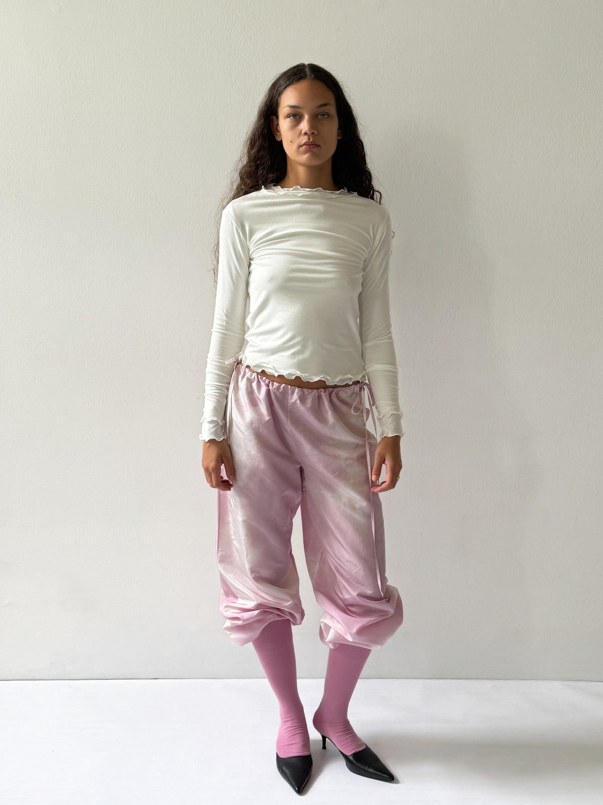 LOURDES PANTS WHITE PINK